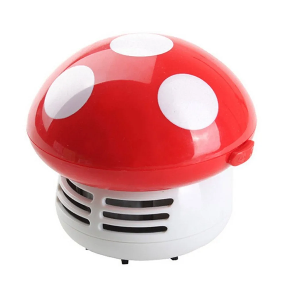 

Portable Cute Mini Mushroom Corner Desk Table Dust Vacuum Cleaner Sweeper--