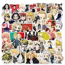 

10/50Pcs New Cartoon Anime Tokyo Revengers Stickers Graffiti for Laptop Luggage Bicycle Car Skateboard Waterproof Decal Toys