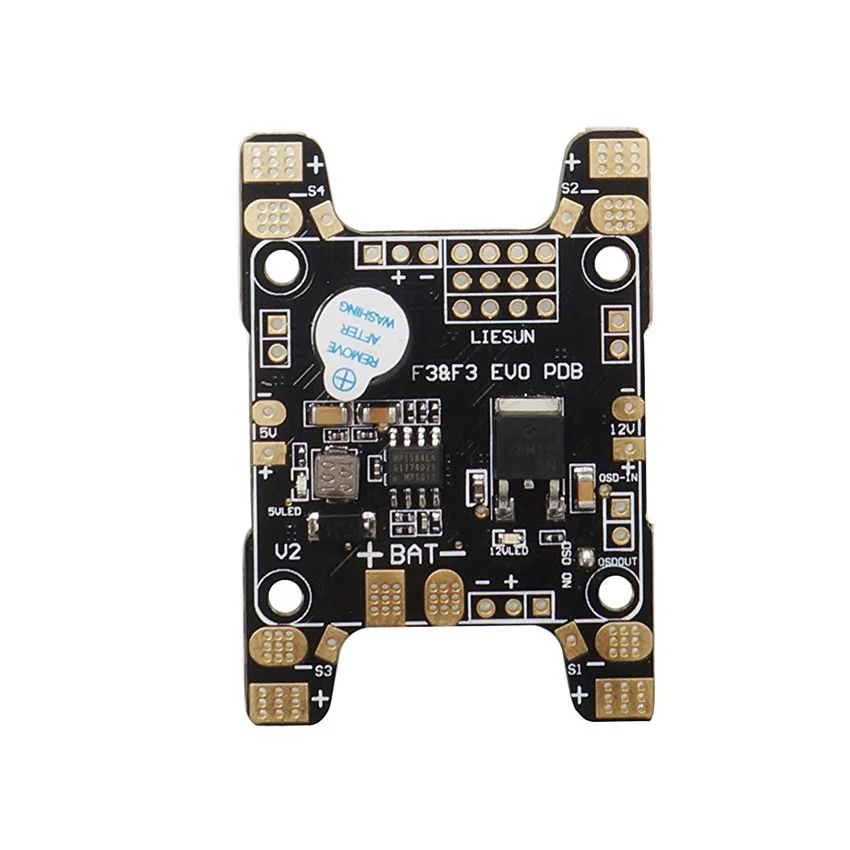 Плата распределения питания 3-5s 5 В ~ 12 Контроллер полета панель PDB/PCB для гоночных