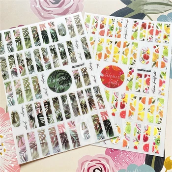 

MG200613-06-07 Summer Banana leaf vertical stripes 3D Back glue Nail decal Nail sticker Nail decoration Nail art Nail ornament