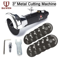 Máquina de corte pneumática do metal 20000rpm cortar moedores da roda 3 polegada em linha reta ar cortador metal discos corte ferramentas rotativas