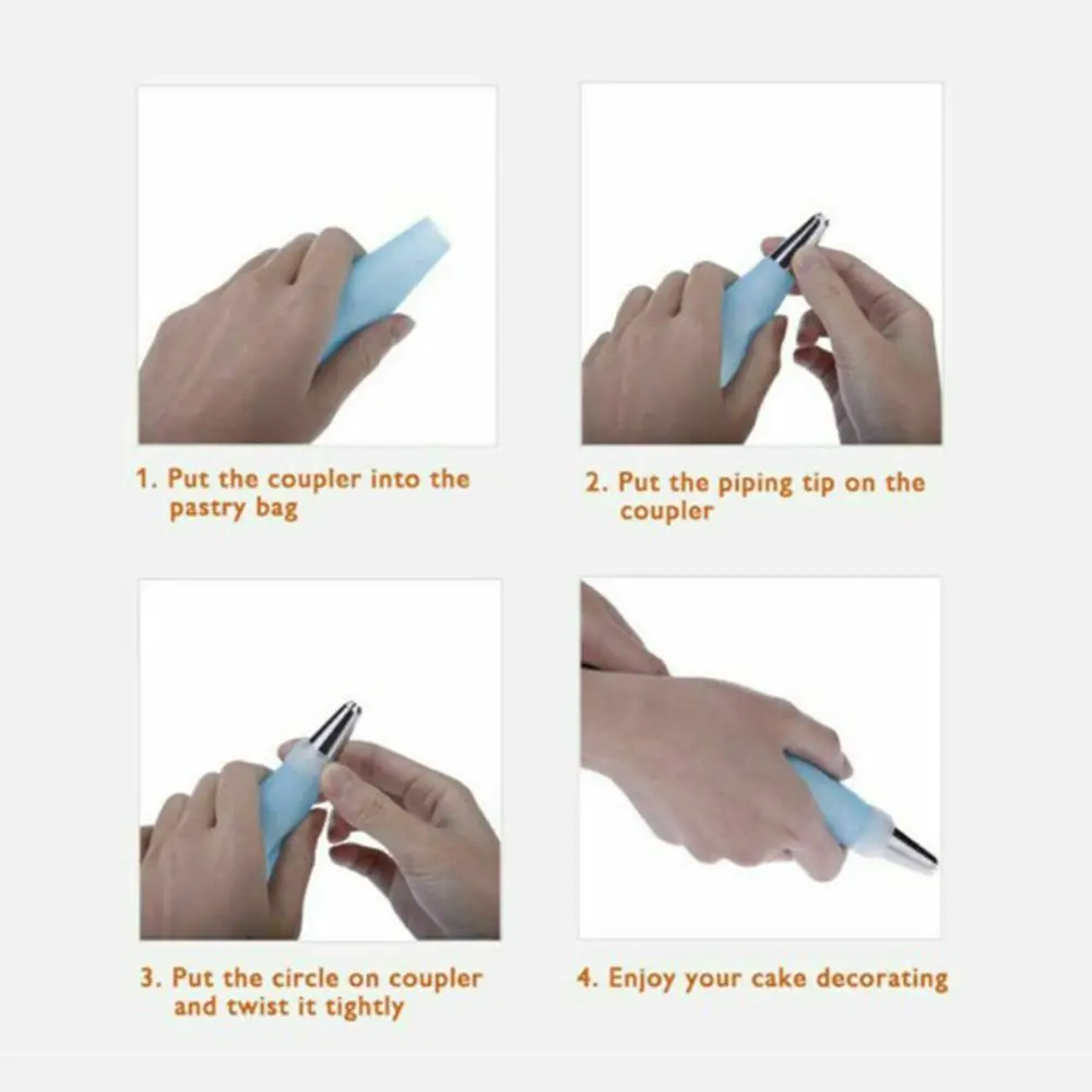 New 42 Pcs Stainless Steel Bakery Pastry Tools Cream Cake Decorating Tips Icing Piping Nozzles Set cakeTool