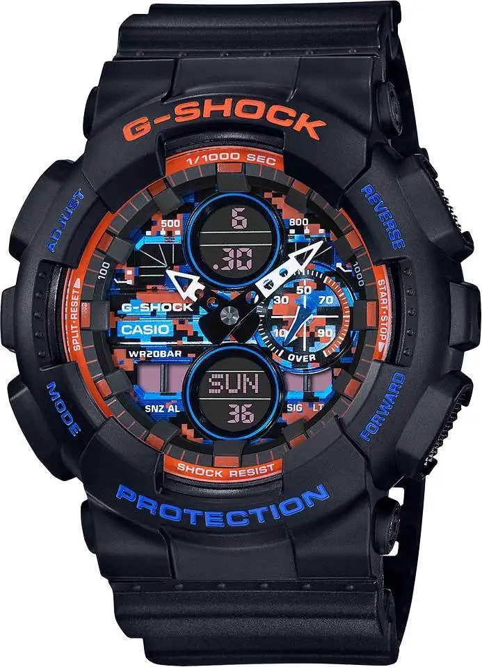 Японские наручные часы Casio G-SHOCK GA-140CT-1AER с хронографом | Наручные
