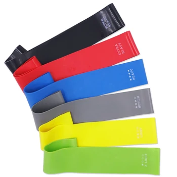 

12-inch Yoga Resistance Bands 1.4mm-0.45mm Elastic Bands For Fitness Workout Crossfit Stretching Gym Strength Training Equipment