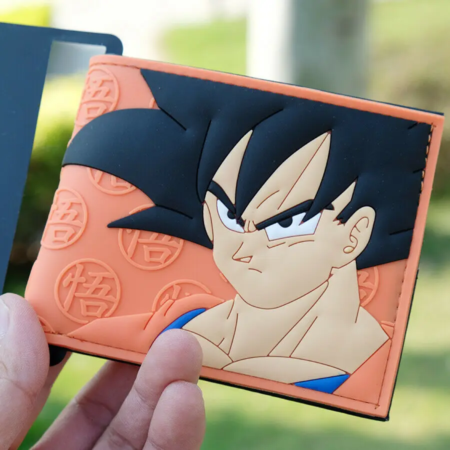 DragonBall Z ПВХ кошелек Goku 3D Touch мужской кошелек на молнии для монет