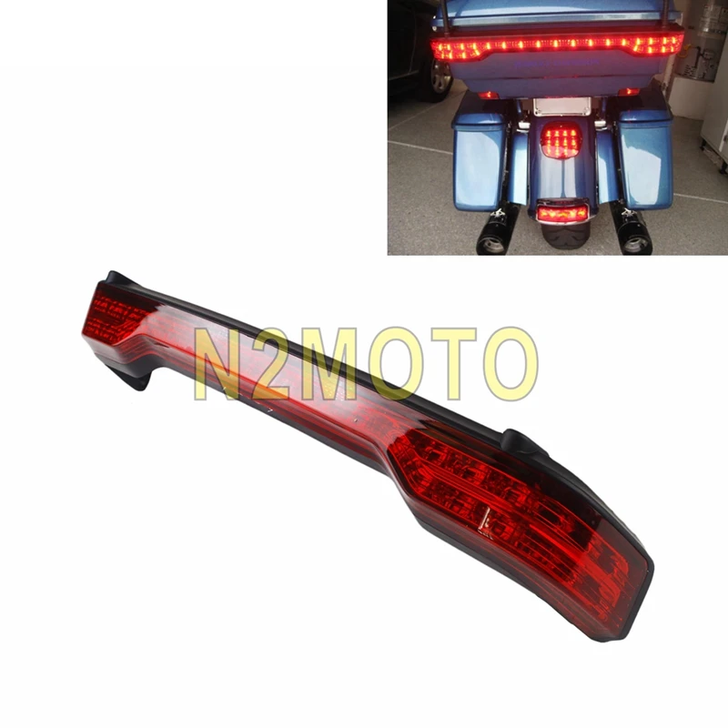 Мотоцикл черный хром стоп-сигнал светодиодный задние фонари для Harley Touring дорога, скользкая, ультра ограниченный тур пакет