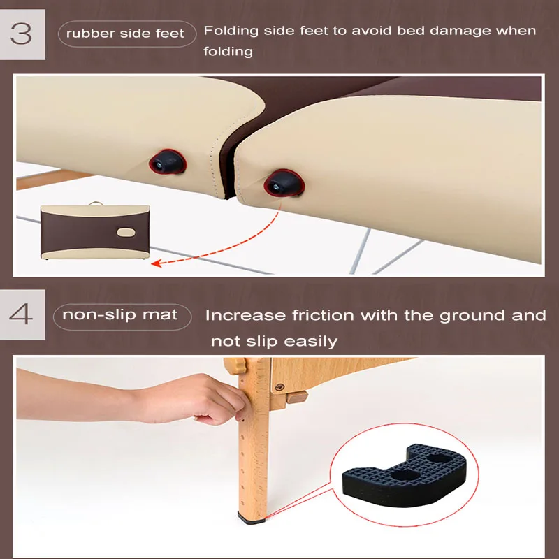 Оригинальный точечный массаж кровать складная деревянная кровать портативный косметологический стол Бытовая спа физиотерапия красота