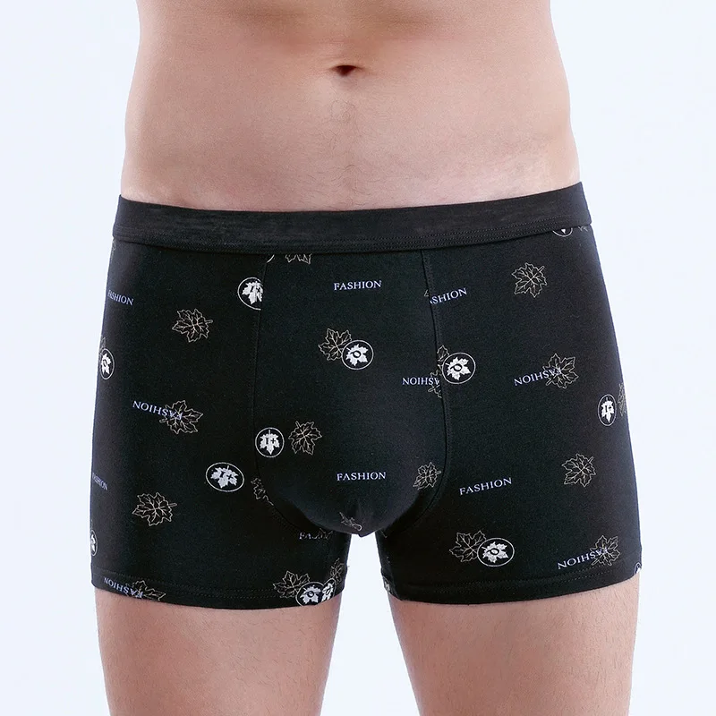 EXILIENS Maple Leaf Boxer Men Underwear Cotton Cueca Bermuda Masculina Ropa Interior Hombre Mens Boxers Man Calzoncillos Homme sexy guy underwear Boxers