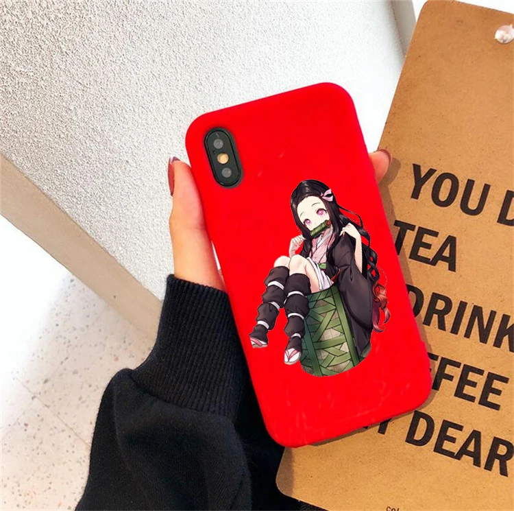 DHSR-24082 Камадо Nezuko Kimetsu без Yaiba демон убийца ТПУ, конфетный мягкий чехол для телефона для iphone 6/6s, 6 Plus/6s Plus, 7 Plus/8, XS XM X 11 pro - Цвет: DHSR-24082