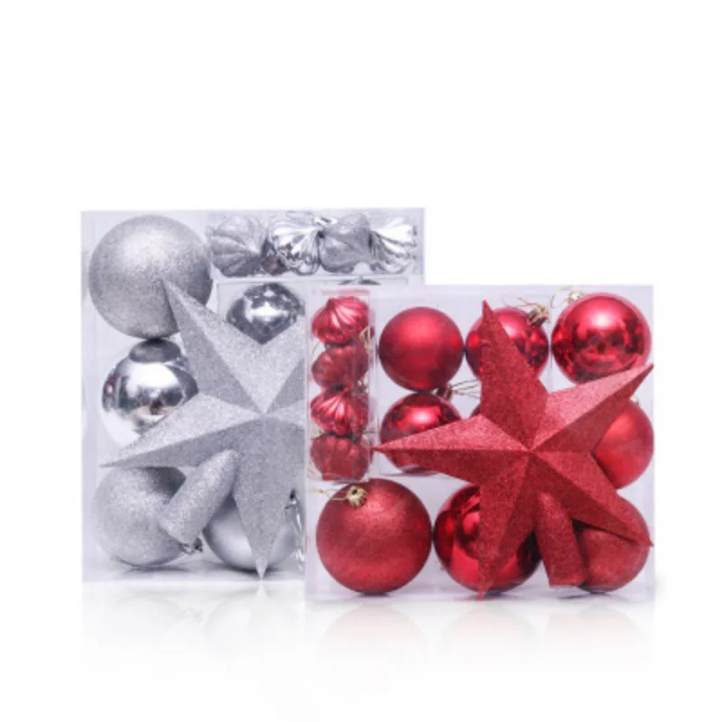 

Christmas Ball Assorted Pendant Star Balls Ornament Set Seasonal Holiday Party Hanging Decorations