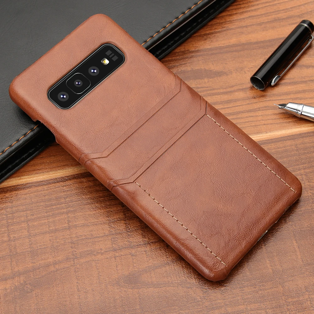 Новый кожаный чехол-кошелек для Samsung Galaxy S8 S9 S10 Plus с карманом карт задняя крышка