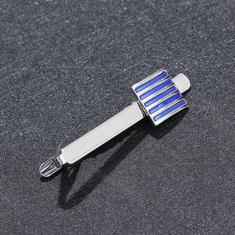 Find Me Zircon Tie Clips for Men Gift Geometric Simple Alloy Tie Clips Jewelry Fashion Suit Accessories Wholesale - Окраска металла: 3