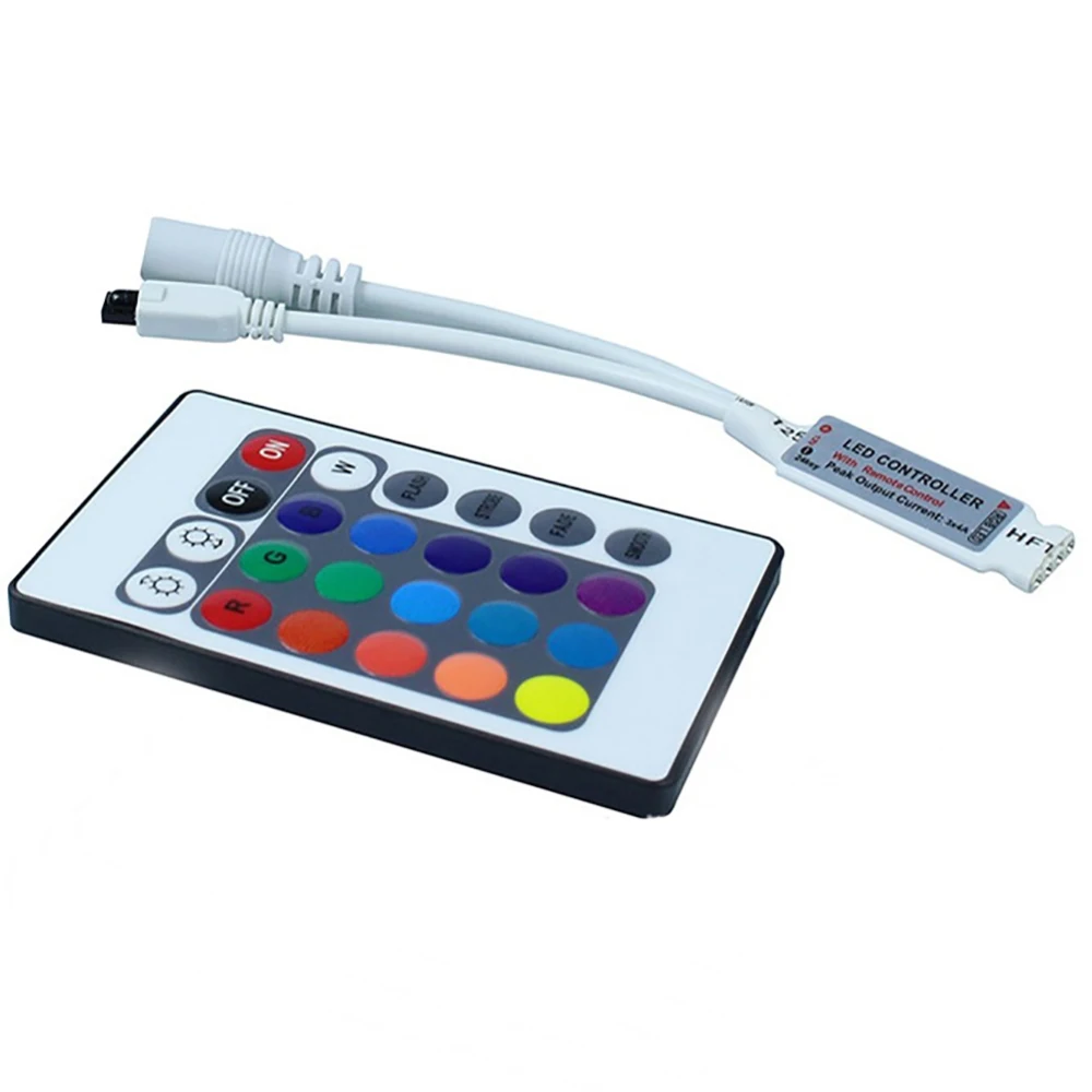 DC12V мини 24key пульт дистанционного управления IR RGB Светодиодные ленты DC 12 V