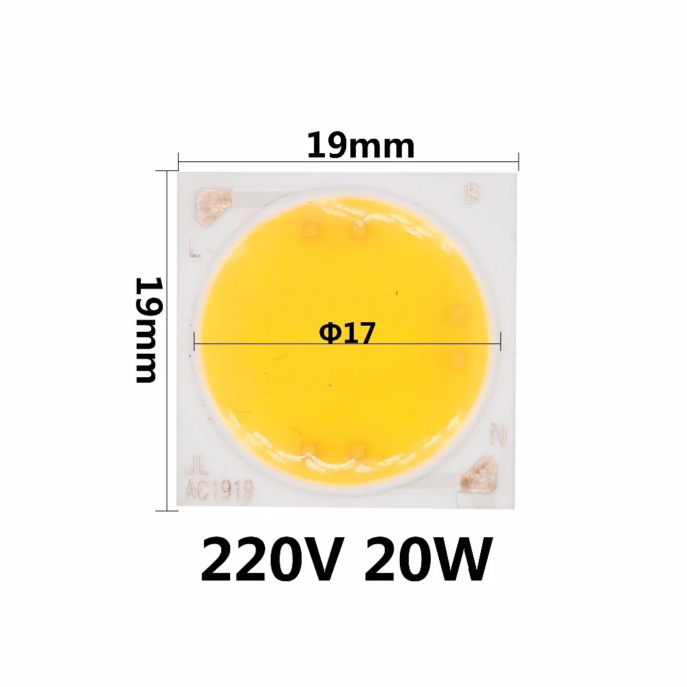 AC220V 10 Вт 15 Вт 20 Вт керамический COB светодиодный чип лампы Смарт IC хорошего качества чип для наружного прожектора DIY теплый белый