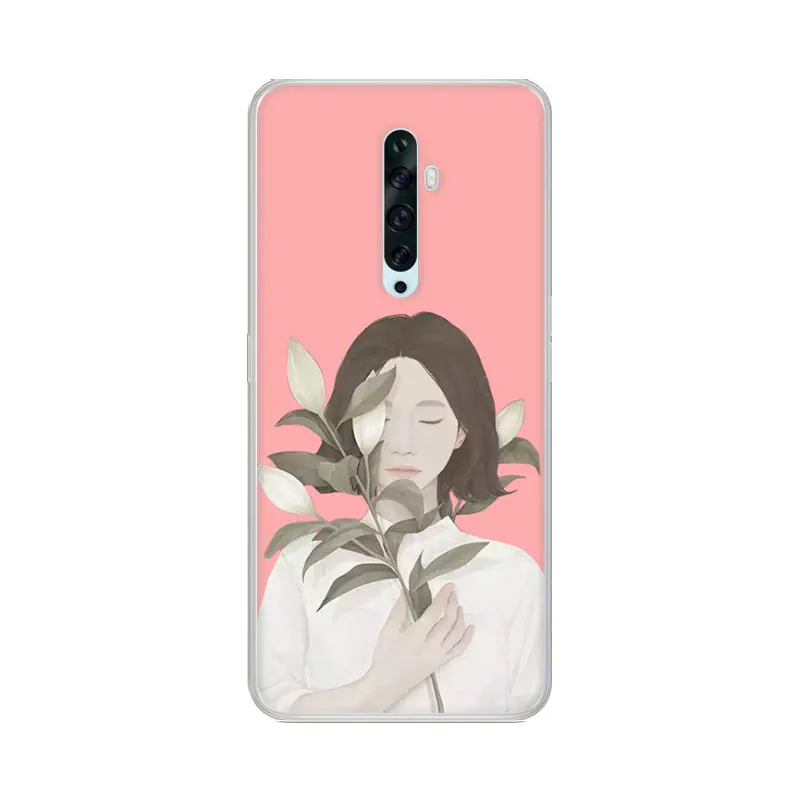 Силиконовый чехол Для OPPO Reno 2Z Чехол Силиконовый ТПУ Мягкий Чехол для Телефона OPPO Reno 2Z чехол с изображением волка и цветка для OPPO Reno2 Z Reno2Z 2 Z чехлы