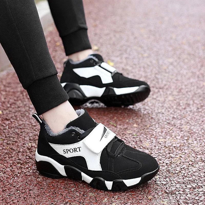 

Winter Casual Sports Cotton-padded Shoes Big Kid plus Velvet Warm Students Thick Winter Shoes Teenager Northeast Winter Men Shoe