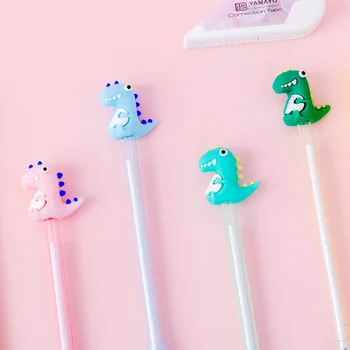 

36 pcs/lot Cartoon Dinosaur Gel Pen Cute 0.5 mm black Ink signature Pen Promotional Gift Stationery School Supplies