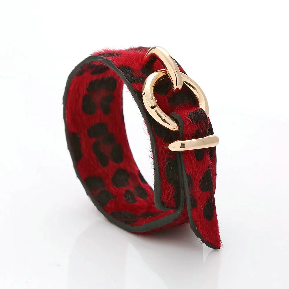 Новая мода ретро конский волос Леопардовый принт Bijoux регулируемые браслеты из искусственной кожи браслеты с пряжкой Pulseiras Mujer Moda очаровательные подарки
