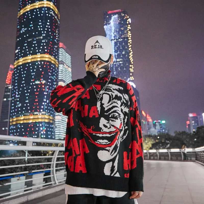 Buy RLJT.JIN 2019 New Winter Hip Hop Knitted Pullover Men Pull Homme Sueter Cardigan Hombre Turtle Neck Mens Sweater Stranger Things