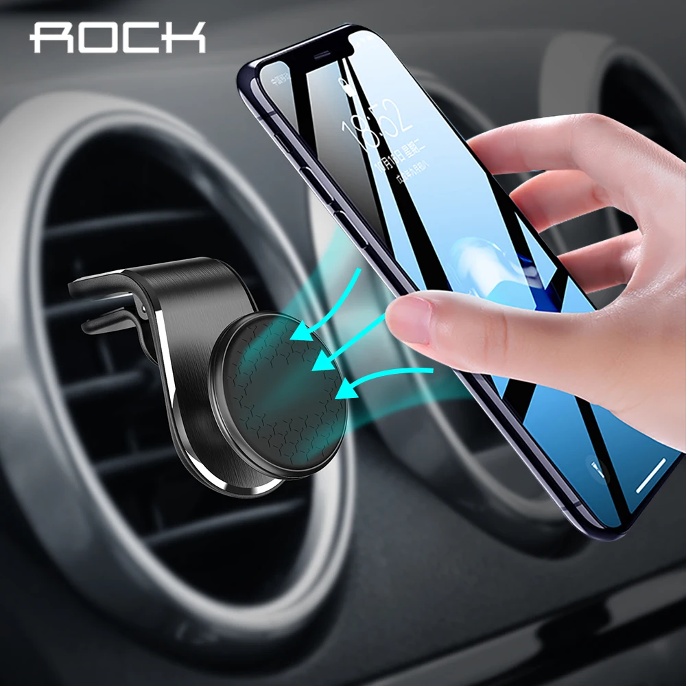 ROCK новый металлический магнитный автомобильный держатель телефона для iPhone Xiaomi Samsung 360 Вращение мобильный телефон Магнитная подставка GPS кронштейн|Подставки и держатели| | АлиЭкспресс
