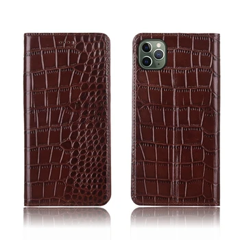 

Crocodile pattern genuine leather card slot holder case for iphone 11 Pro Max/iphone 11 Pro/iphone 11 holster cover case capa