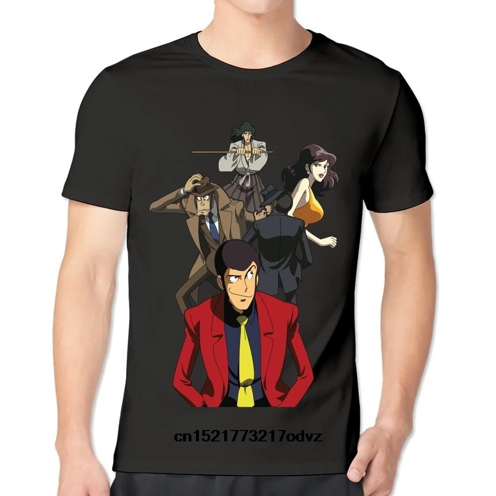 Men T shirt Lupin The Third 100% Cotton funny t-shirt novelty tshirt women | Мужская одежда
