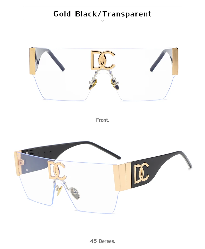 Vintage Square Rimless Sunglasses Women 2022 Fashion Luxury Brand Frameless Sun Glasses For Men OnePiece Eyeglasses Shades UV400