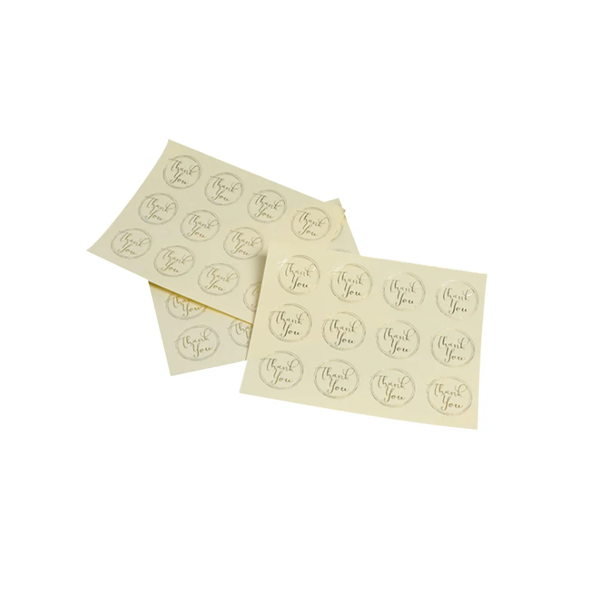 

120pcs/lot Gold Thank You Transparent Round Multi-function Stickers Decorative Sealing Stickers DIY Scrapbooking Stickers Label
