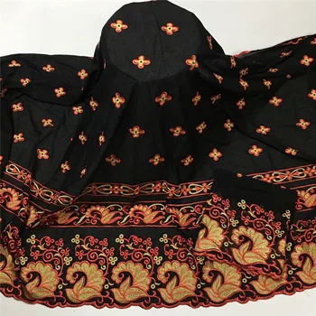 

2020 new fashion african swiss voile lace fabric with scarf cotton voile lace for nigerian dress 5+2 yards/lot