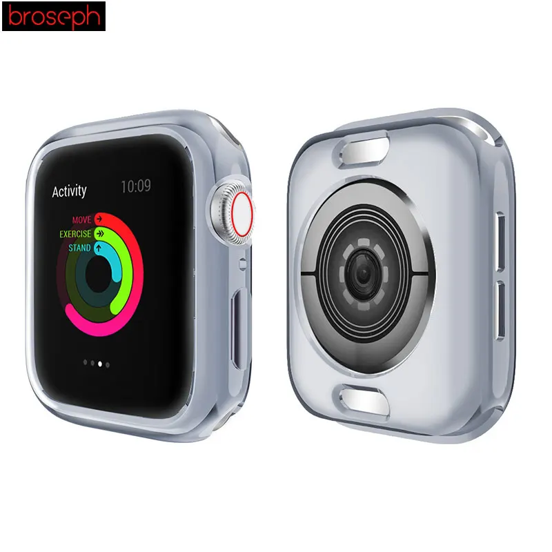 Часы чехол для apple Watch 4 40 мм 44 покрытие из ТПУ защитные кейсы-оболочки для наручных часов iwatch серии 4 аксессуары для часов