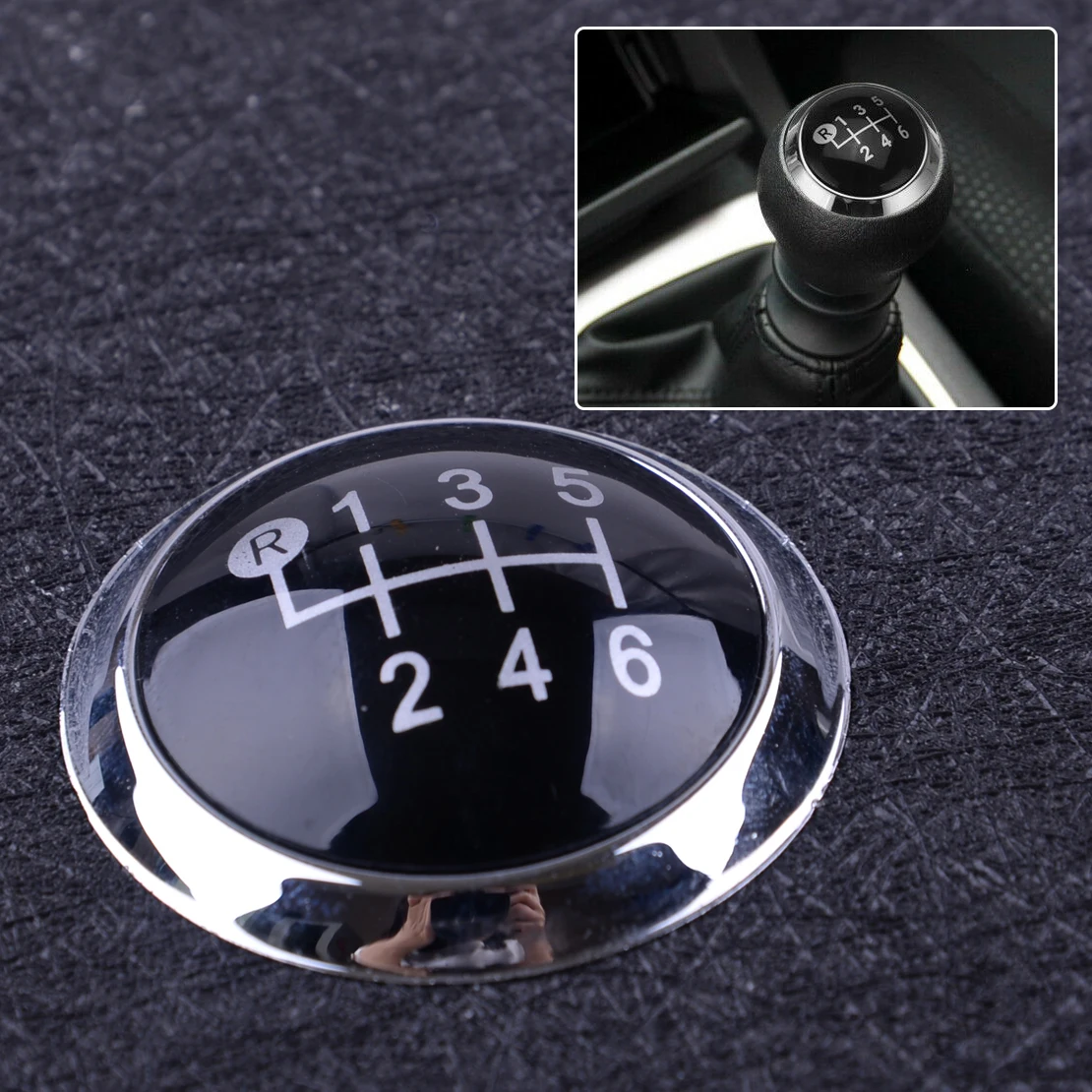 

beler 6 Speed Gear Shift Knob Cap Cover Trim 33624-09010 Fit for Toyota Avensis 2009-2012 2013 2014 2015 2016 2017 2018 2019