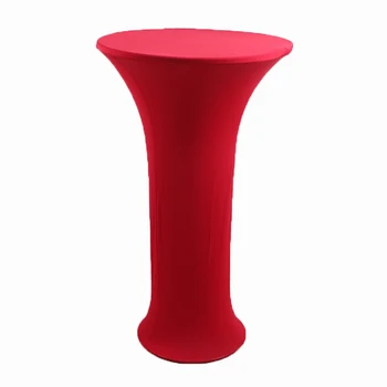 

2Pcs/Lot Stretch Spandex Table Cover Coffee Hotel Table Cloth Cocktail Bar Table Cover Round Tablecloth for Wedding Party