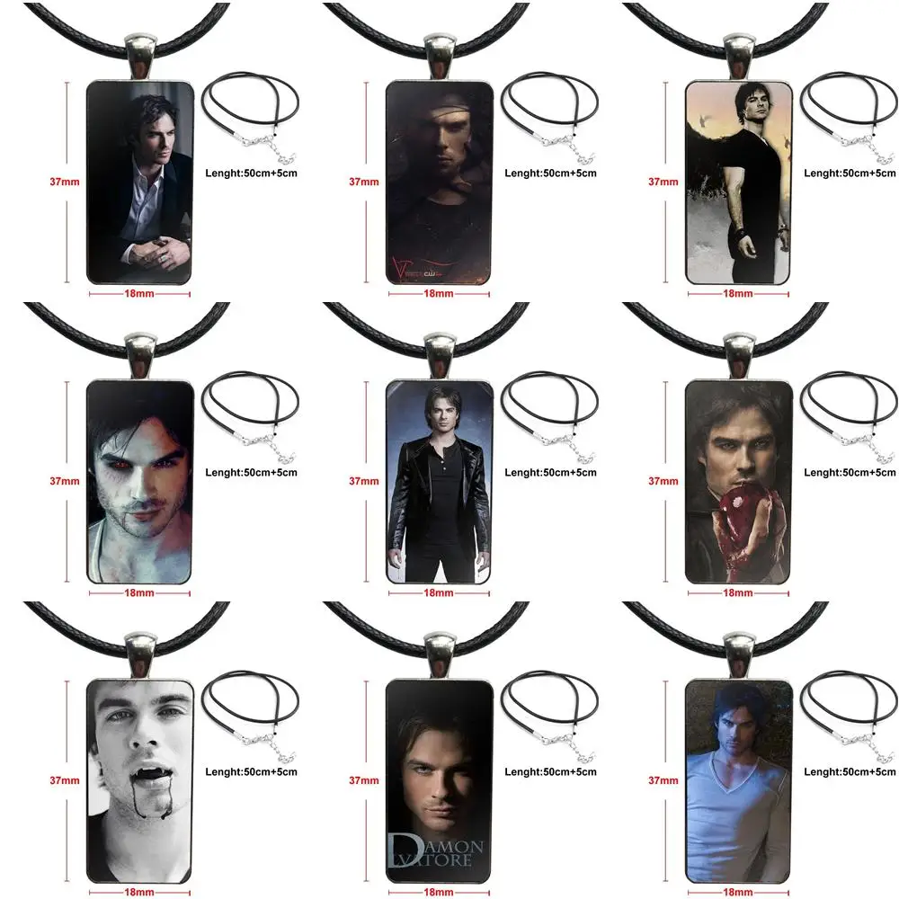 Ian Somerhalder Damon Salvatore In The Vampire Diaries Glass Pendant