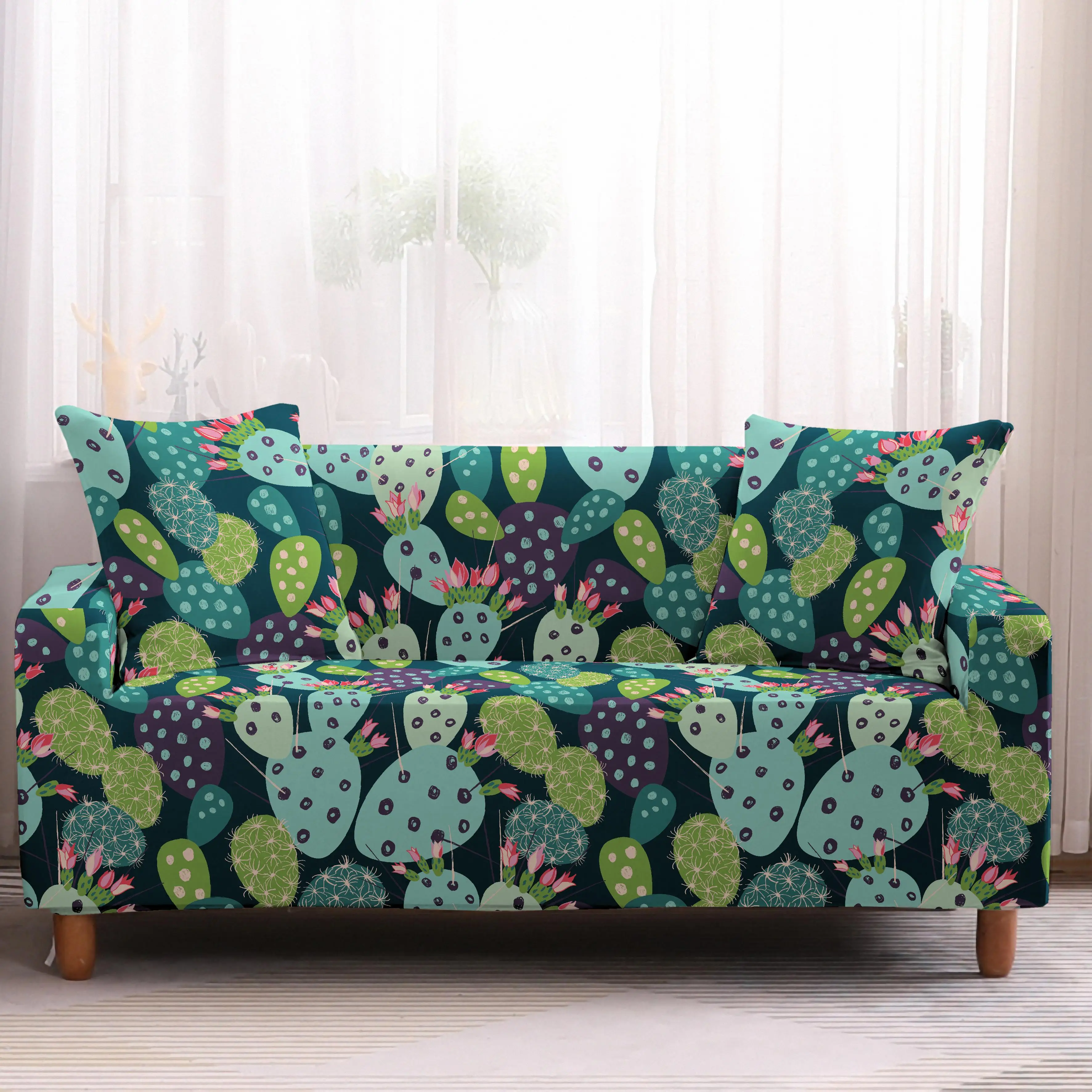 Зеленый Sactus диван крышка эластичный стрейч современные кресла диван крышку диванных чехлов для Гостиная мебель протектор 1/2/3/4 местный - Цвет: 8