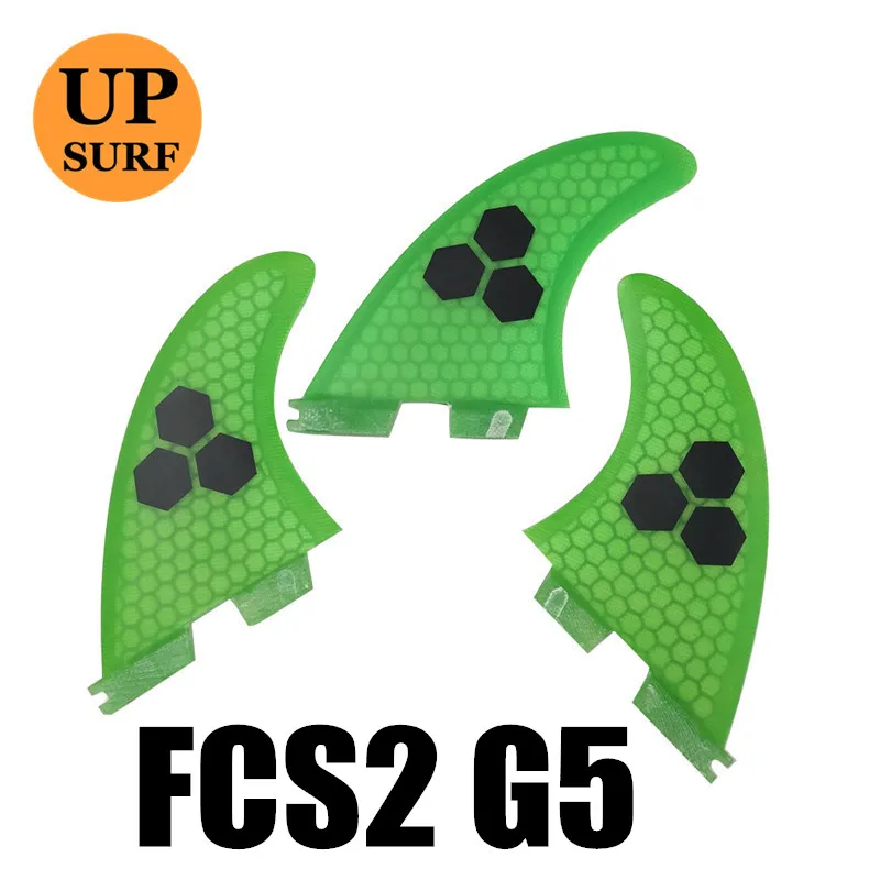 14 Набор для серфинга FCS2 Fin G5, 3 шт в наборе, Соты из стекловолокна FCSII Fin стекловолокна, набор для тройного плавника - Цвет: 14