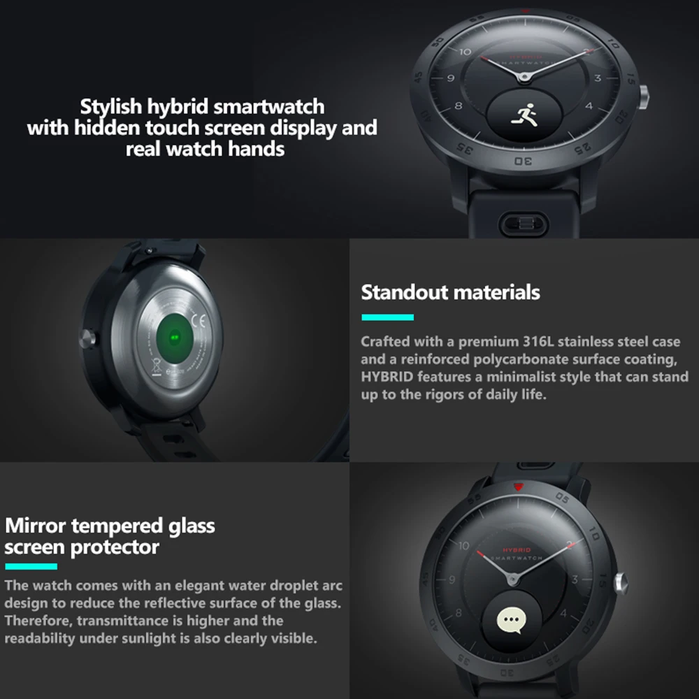 NEW Zeblaze HYBRID Smartwatch Heart Rate Blood Pressure Monitor Smart Watch Exercise Tracking Sleep Tracking Smart Notifications