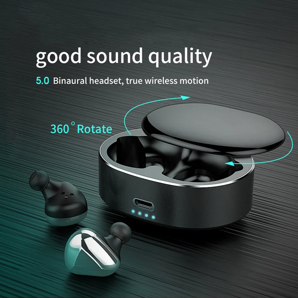 T50 Bluetooth 5,0 стерео 6D шумоподавление вкладыши беспроводной Авто сопряжение гарнитура разработан износостойкость