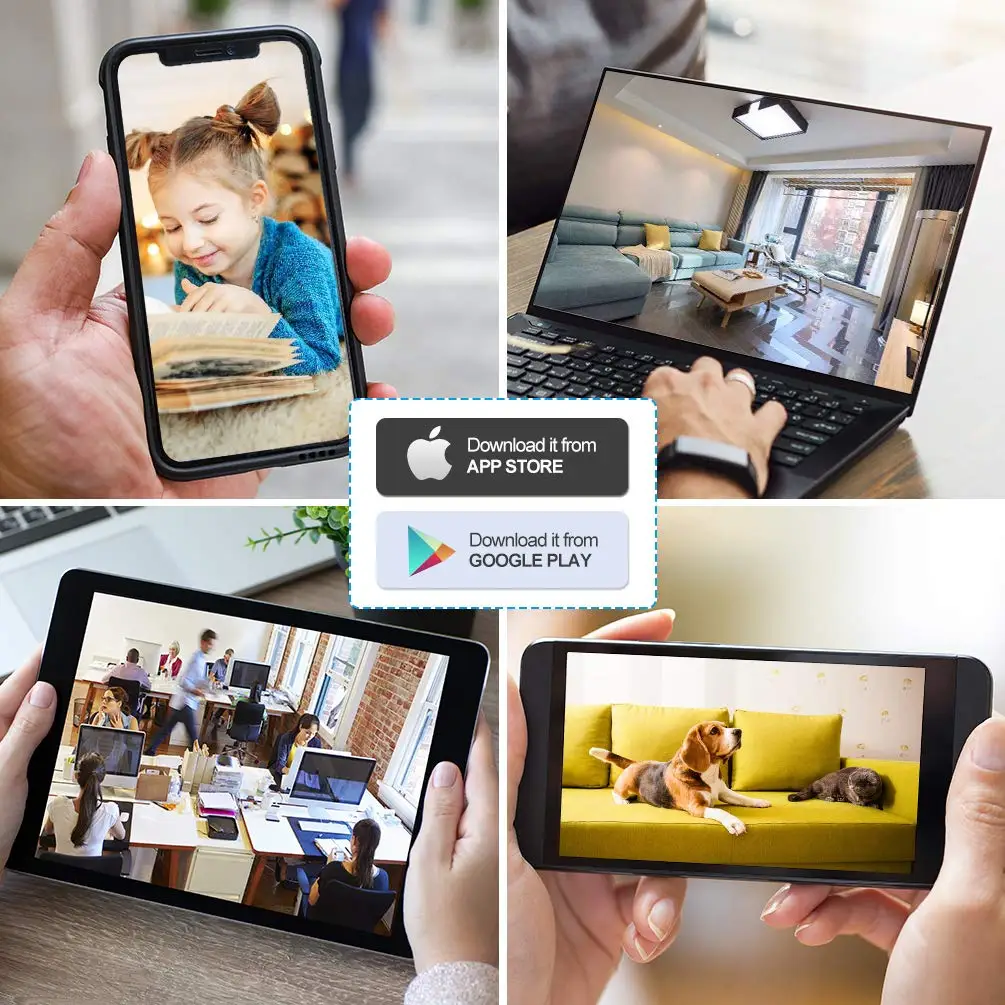 1080p HD IP Камера с отслеживание движения 2-полосная аудио Ночное видение APP дистанционного Управление, Видеоняни и радионяни охранных купол Камера