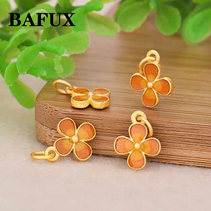 BAFUX 100% S925 cloisonne эмаль цвет Китайский Зодиак Животные кулон аксессуары blessing