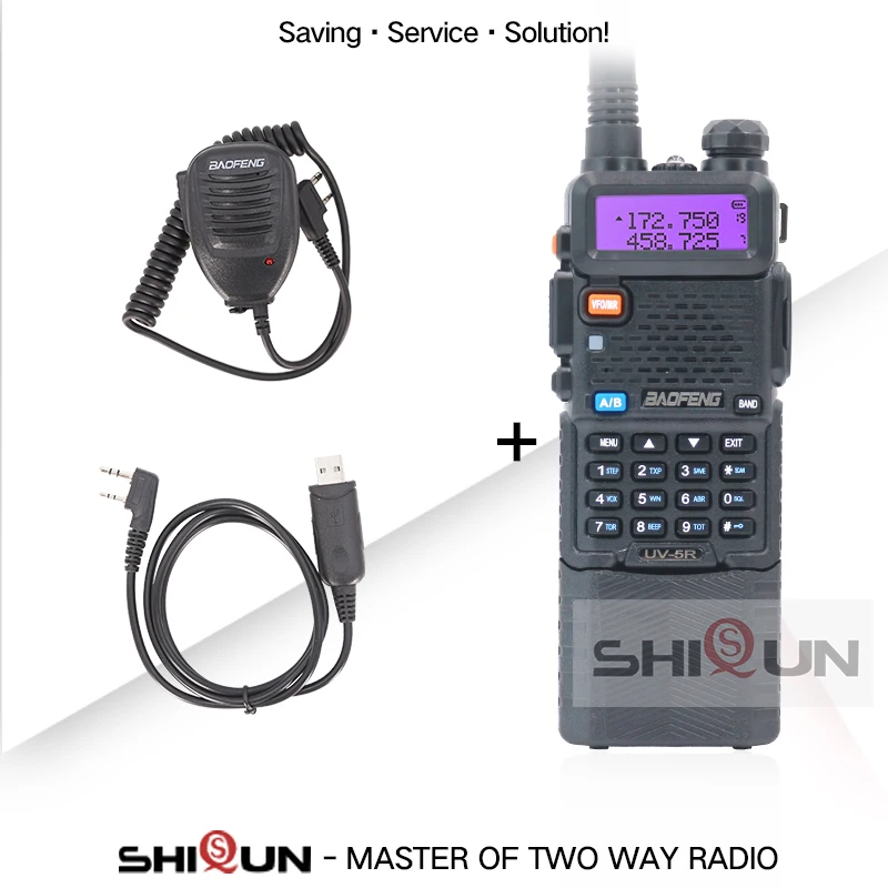 Upgrade 8W Baofeng UV-5R Walkie Talkie 3800mAh Battery Dual Display Dual Band Baofeng UV5R Portable UHF VHF Two Way Radio UV 5R target walkie talkie Walkie Talkie