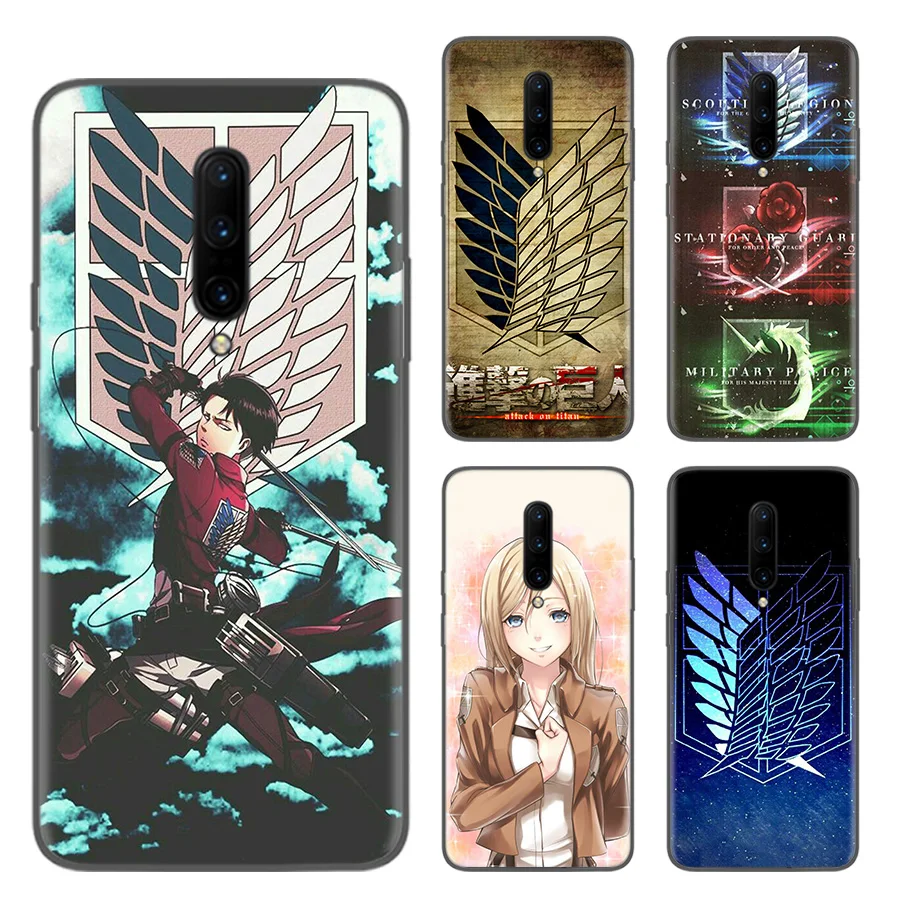 Черный чехол Mikasa аниме атака на титанов для Oneplus 7Pro 1+ 7 Pro 6 6T 5 5T 3T художественный подарок узорчатый мягкий чехол для телефона