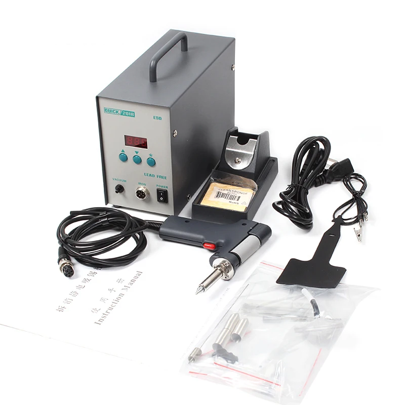 

Electric tin gun QUICK 201B welding station 712 maintenance system anti-static LED digital display built-in vacuum pump 90W