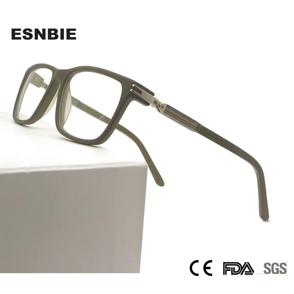 

Acetate Wood Optical Frame Men Square Nerd Prescription Eyeglasses Male Myopia Glasses Frame Clear Lens Spectacles Eyewear