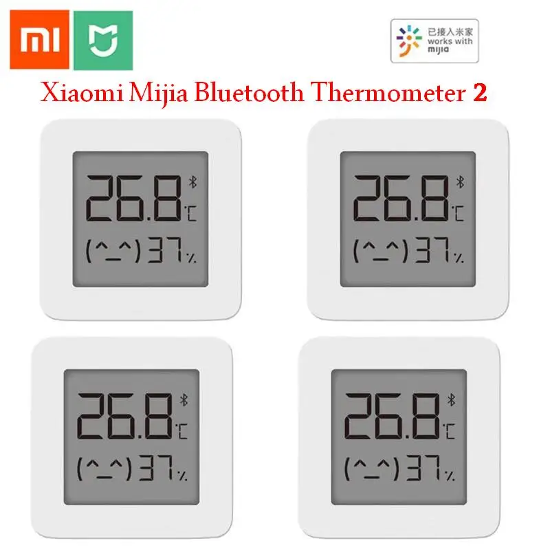 Умный Цифровой термометр Xiaomi 2 Mijia Bluetooth датчик температуры и влажности