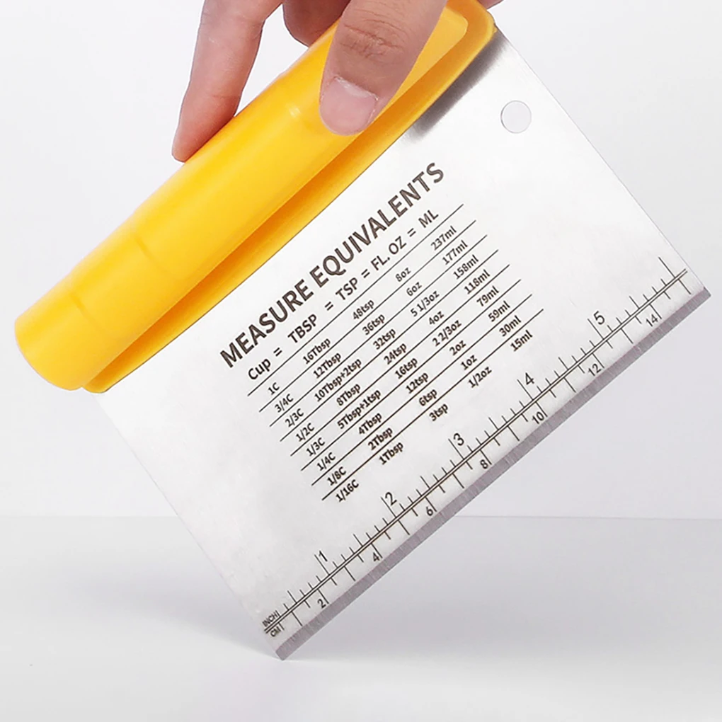 Dough Scraper Home Bakery Stainless Steel Dough Bread Noodle Pizza Chopping Scraping Board