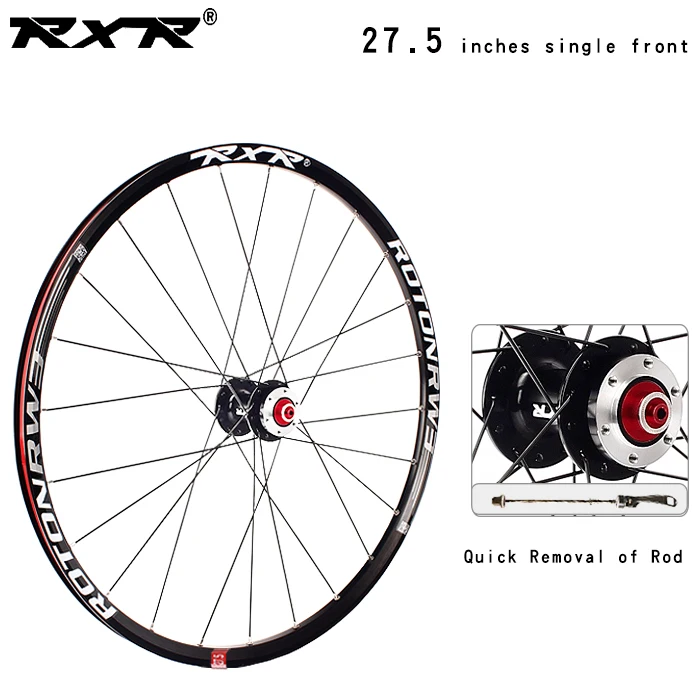 RXR, 27,5 дюйма, 24 Отверстия, rw3, дисковый тормоз, колеса для горного велосипеда, QR, втулки для горного велосипеда, 7/11 скоростей, сплав, колесная пара, передняя, 2, задняя, 5 подшипников - Цвет: 27.5black  front QR