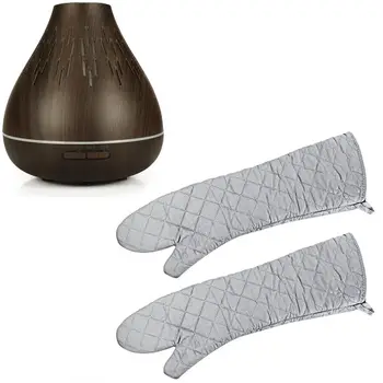 

Air Humidifier Ultrasonic Aroma Essential Oil Diffuser 400Ml Us Plug & 23 Inch A Pair of BBQ Kitchen Glove Cotton