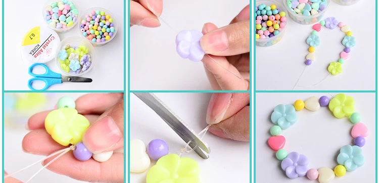 24 DIY ручной работы игрушка с бисером с аксессуаром набор детей творческий сетки девушка ювелирных изделий дисплей изготовление игрушек для образовательного подарка