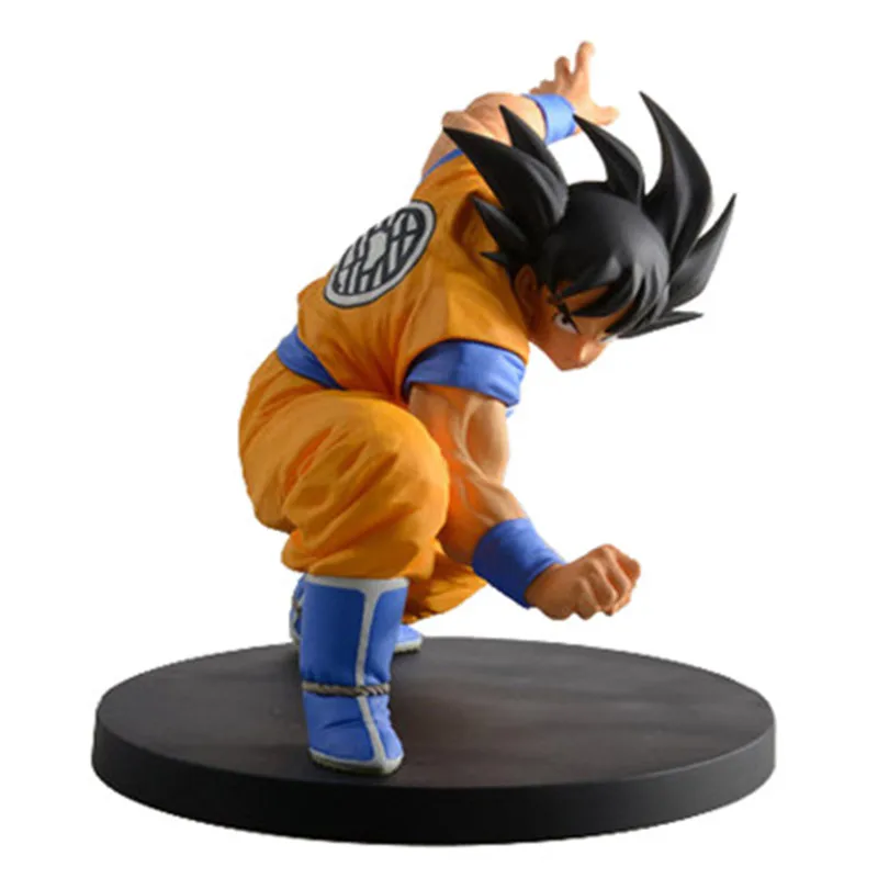 Anime DBZ Goku Young Uprising Fighting Pose Ver. PVC Action Figure Son Black Hair Leaning Over Collect 13.5cm | Игрушки и хобби