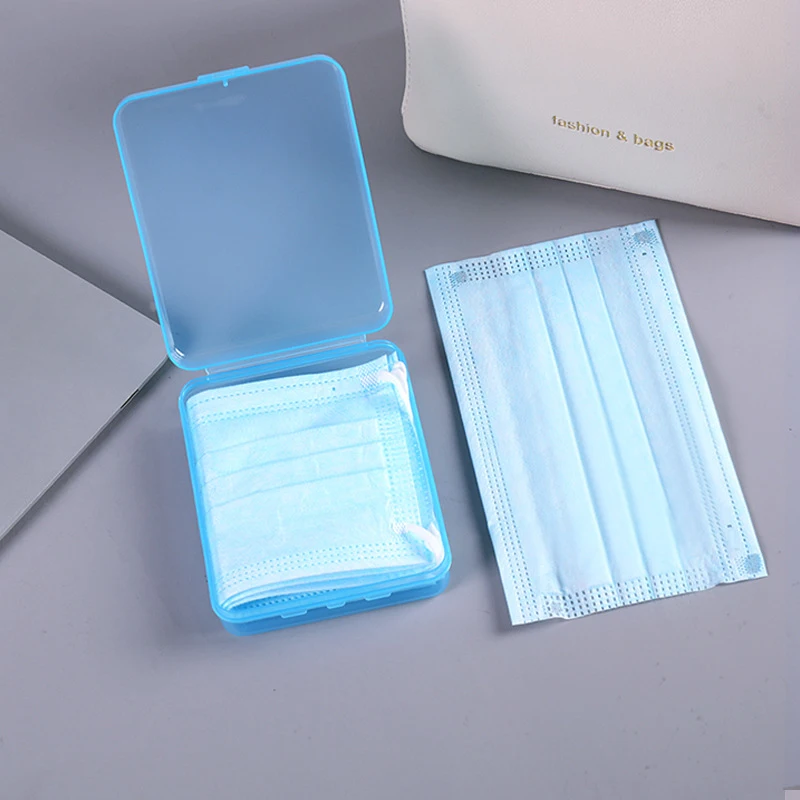 

1PCS Portable Face Masks Storage Box Moisture-Proof Cover Holder Mask Storage Seal Box Stationery Case Dustproof For Home Office
